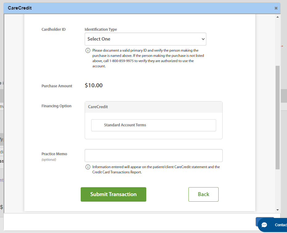 How Do I Set Up And Use The Carecredit Payment Integration Evetpractice Help Center